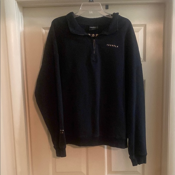 YoungLA Black Quarter-Zip Pullover - Picture 1 of 4